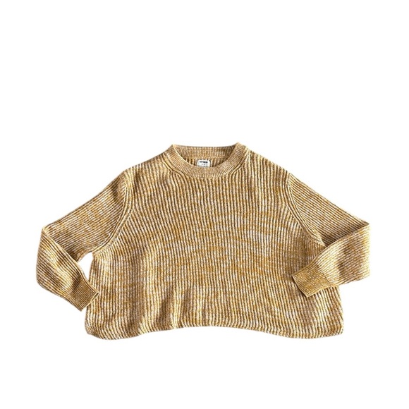 Cotton On Size Small Yellow Cropped Bohemian Style Sweater - Picture 1 of 5